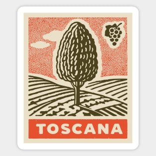 Tuscany Italy Vintage Travel Design Magnet